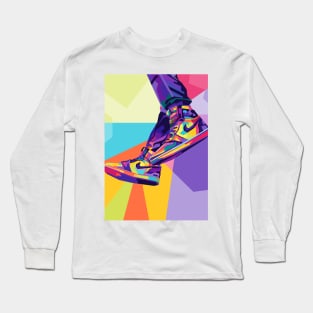 Design Shoes Sneakers Wpap Pop Art Long Sleeve T-Shirt